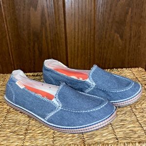 Roxy Minnow Wribbon Blue Denim Slip On Loafer